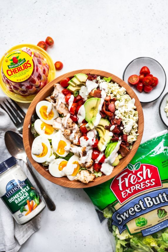 Cobb Salad with Litehouse Homestyle Ranch