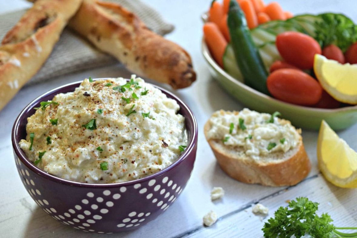 Southwest Whipped Feta Spread and Dip just prepared