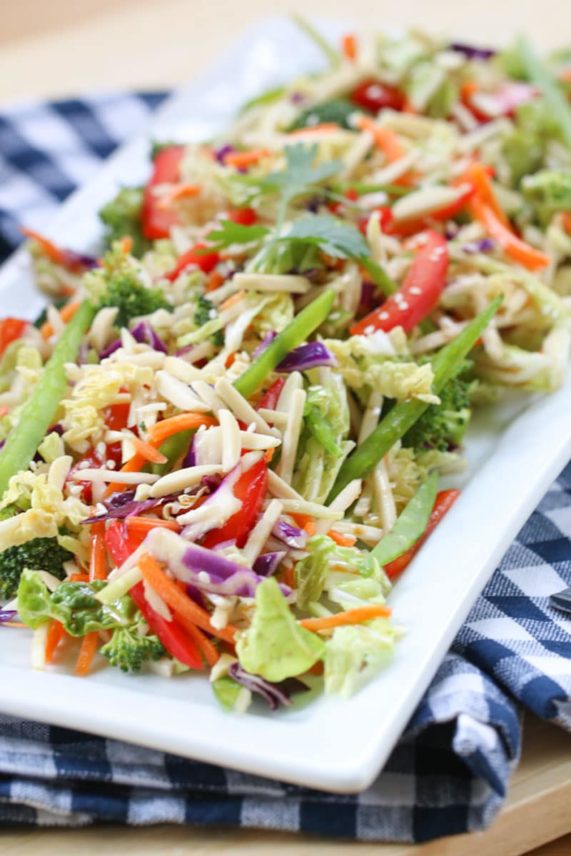 Ready to dig into Crunchy Asian Coleslaw with Sesame Ginger