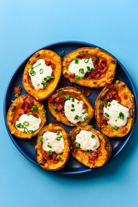 Top your loaded potato skins with Litehouse's Loaded Fry Sauce to make each bite creamy and savory